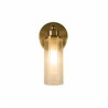 Imperial 1Lt Wall Light, Satin Brass Metal & Clear Ribbed Gl