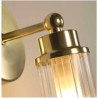 Imperial 1Lt Wall Light, Satin Brass Metal & Clear Ribbed Gl