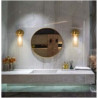 Imperial 1Lt Wall Light, Satin Brass Metal & Clear Ribbed Gl
