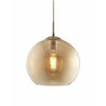 Balls  Pendant  - Antique Brass Metal & Amber Glass
