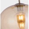 Balls  Pendant  - Antique Brass Metal & Amber Glass
