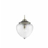 Moscow Pendant  - Antique Brass Metal & Ribbed Glass