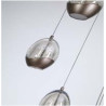 Seeds 5Lt Multi Drop Pendant, Latte Metal with Champagne Gla
