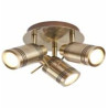 Samson 3Lt Round Spotlight  - Antique Brass Metal