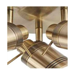 Samson 3Lt Round Spotlight  - Antique Brass Metal