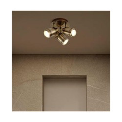 Samson 3Lt Round Spotlight  - Antique Brass Metal