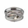 Glasgow 2Lt Flush  - Chrome Metal & Clear Glass