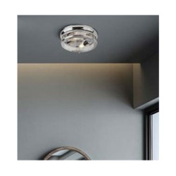 Glasgow 2Lt Flush  - Chrome Metal & Clear Glass