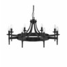 Cartwheel II  8Lt Pendant - Black Wrought Iron