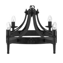Cartwheel II  8Lt Pendant - Black Wrought Iron