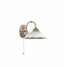 American Diner Wall Light - Antique Brass & Ribbed Glass