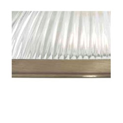 American Diner Wall Light - Antique Brass & Ribbed Glass