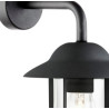 Toronto Outdoor Wall Light - Black Metal & Clear Glass