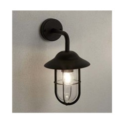 Toronto Outdoor Wall Light - Black Metal & Clear Glass