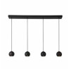 Eindhoven  4Lt Bar Pendant - Sand Black Metal