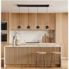 Eindhoven  4Lt Bar Pendant - Sand Black Metal