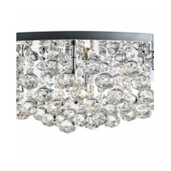Hanna 8Lt Flush  - Chrome Metal & Clear Crystal