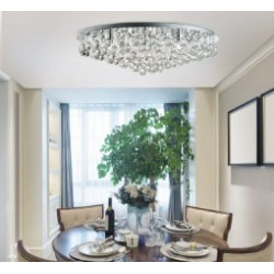 Hanna 8Lt Flush  - Chrome Metal & Clear Crystal