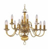 Flemish 12Lt Pendant - Solid Brass Metal