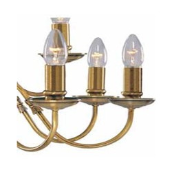 Flemish 12Lt Pendant - Solid Brass Metal