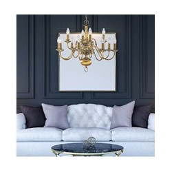 Flemish 12Lt Pendant - Solid Brass Metal