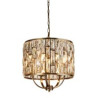 Bijou 5Lt Pendant - Antique Brass Metal & Champagne Glass