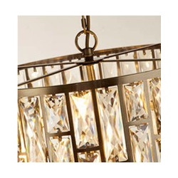 Bijou 5Lt Pendant - Antique Brass Metal & Champagne Glass
