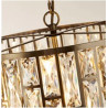 Bijou 5Lt Pendant - Antique Brass Metal & Champagne Glass