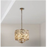 Bijou 5Lt Pendant - Antique Brass Metal & Champagne Glass