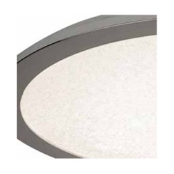 Scilly LED Flush  -  Chrome & Crystal Sand, IP44