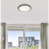 Scilly LED Flush  -  Chrome & Crystal Sand, IP44