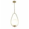 Avalon  Pendant  - Gold Metal & Opal Glass