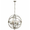 Orbit 6Lt Pendant  - Antique Brass Metal