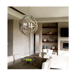 Orbit 6Lt Pendant  - Antique Brass Metal