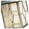 Genoa Outdoor Wall Light - Black Silver Metal & Leaded Glass