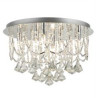 Mela 6Lt Flush -  Chrome & Clear Crystal Pyramid Drops