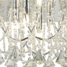 Mela 6Lt Flush -  Chrome & Clear Crystal Pyramid Drops