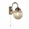 Belvue Wall Light  - Antique Brass Metal & Clear Glass