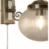 Belvue Wall Light  - Antique Brass Metal & Clear Glass