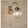 Belvue Wall Light  - Antique Brass Metal & Clear Glass