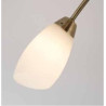 Opera 3Lt Flush - Antique Brass Metal & Opal Glass
