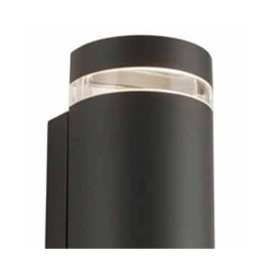 Sheffield Outdoor 2Lt Wall Light - Grey, Glass & Polycarb