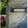 Peru LED Outdoor Wall Light  -  Black Metal & Glass, IP44