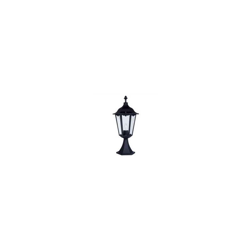 Alex 55cm Outdoor Post  -  Silk Black Metal & Glass , IP44