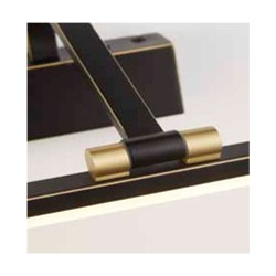 Bilbao  Picture Light - Black & Brushed Gold Metal