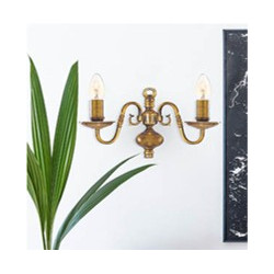 Flemish 2Lt Wall Light - Solid Brass Metal