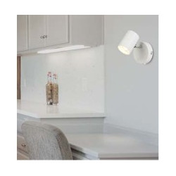 Rollo Spotlight Wall Light - White Metal
