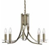 Ascona 5Lt Pendant - Antique Brass Metal & Glass