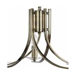 Ascona 5Lt Pendant - Antique Brass Metal & Glass