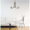 Ascona 5Lt Pendant - Antique Brass Metal & Glass